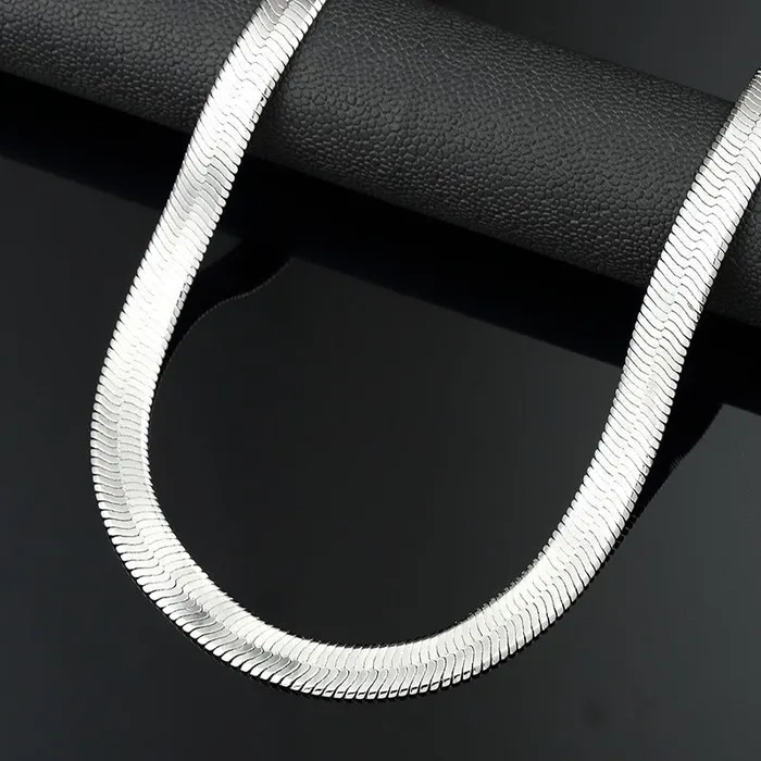 Shhhep Vibrators Necklace golden snake chain 1cm flat snake bone link