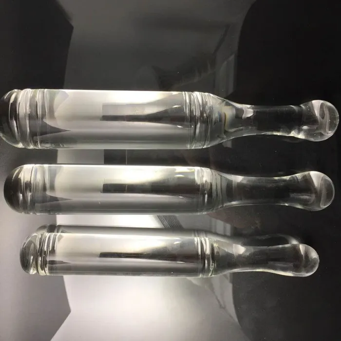 ShhhOb Double ended transparent Pyrex glass dildos in 3 sizes Dildos ShhhOb Double ended transparent Pyrex glass dildos in 3 sizes Dildos