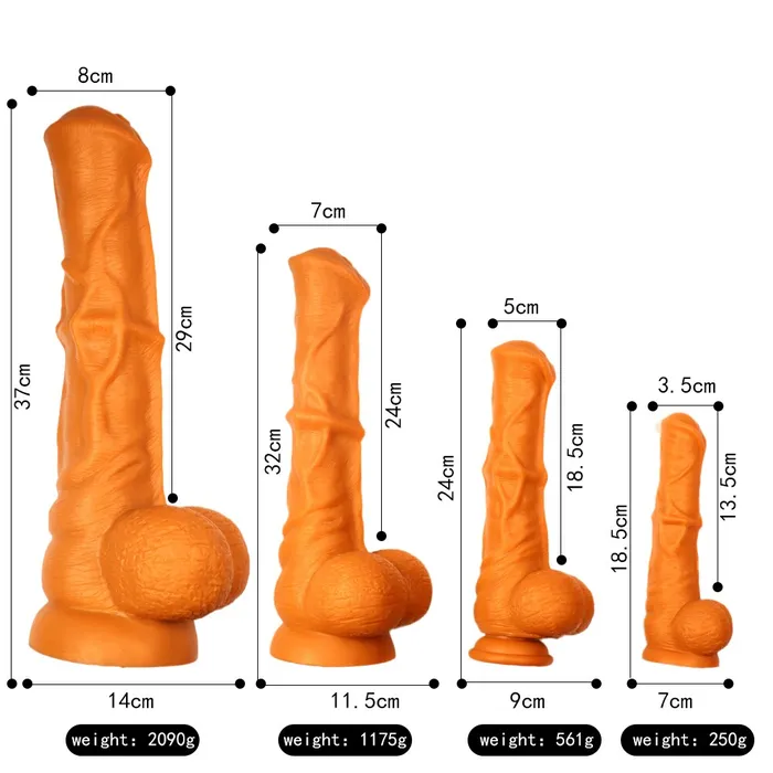 ShhhOb Female Sex Toys Huge horse dildo 37cm with suction cup in 4 big sizes