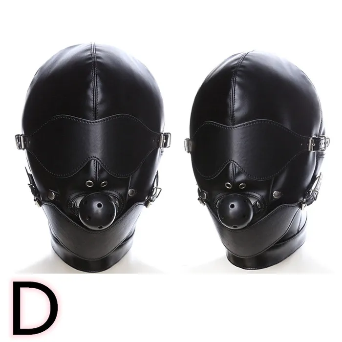 ShhhOb Restraints PU Leather Hood for BDSM Style D