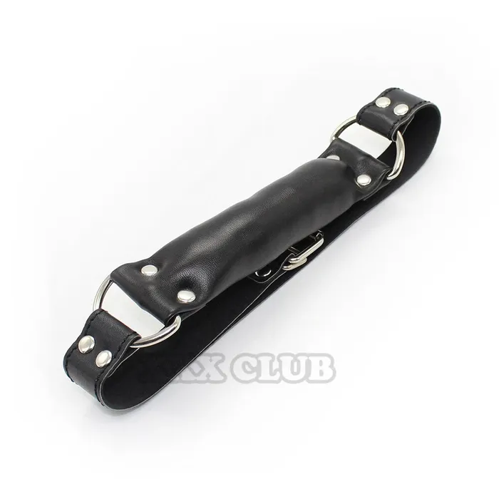 ShhhOb Soft leather pillow bridle gag for Pony Play BDSM Pink or Black Anal