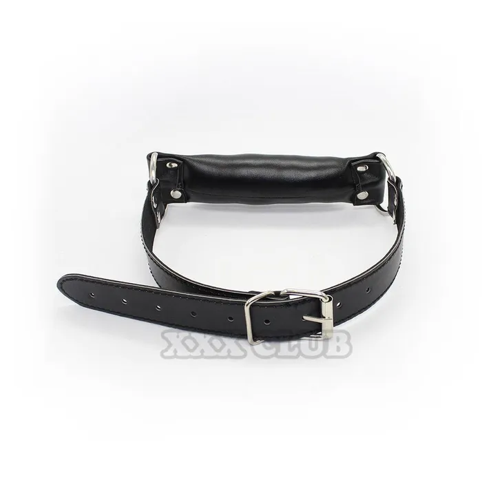 ShhhOb Soft leather pillow bridle gag for Pony Play BDSM Pink or Black Anal