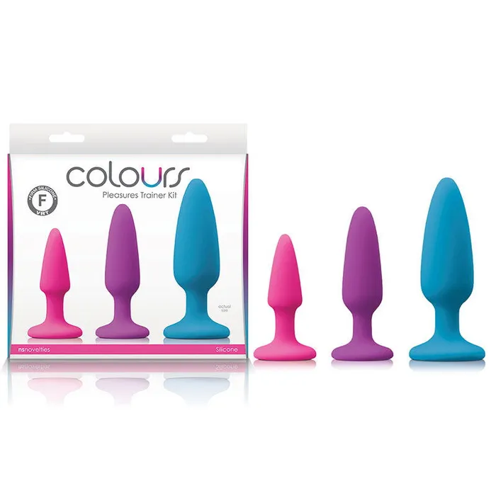 ShhhWndsr Anal Colours Pleasures Trainer Kit Butt Plugs Set of 3 Sizes