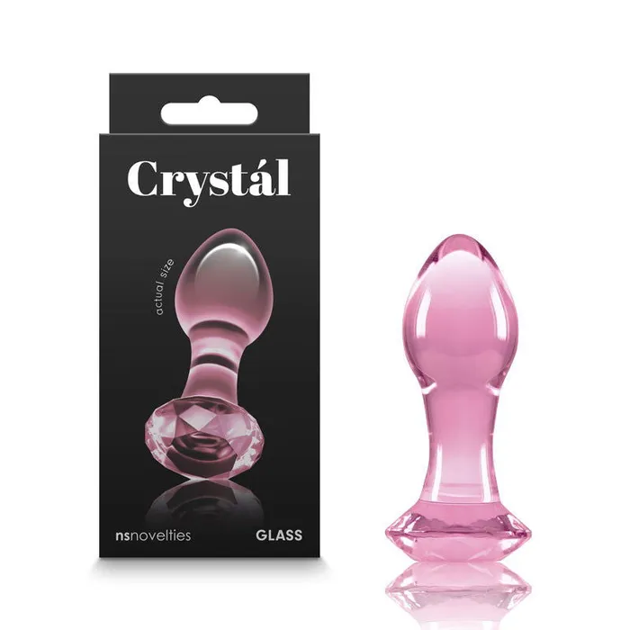 ShhhWndsr Anal Crystal Gem 9 cm Glass Butt Plug Pink