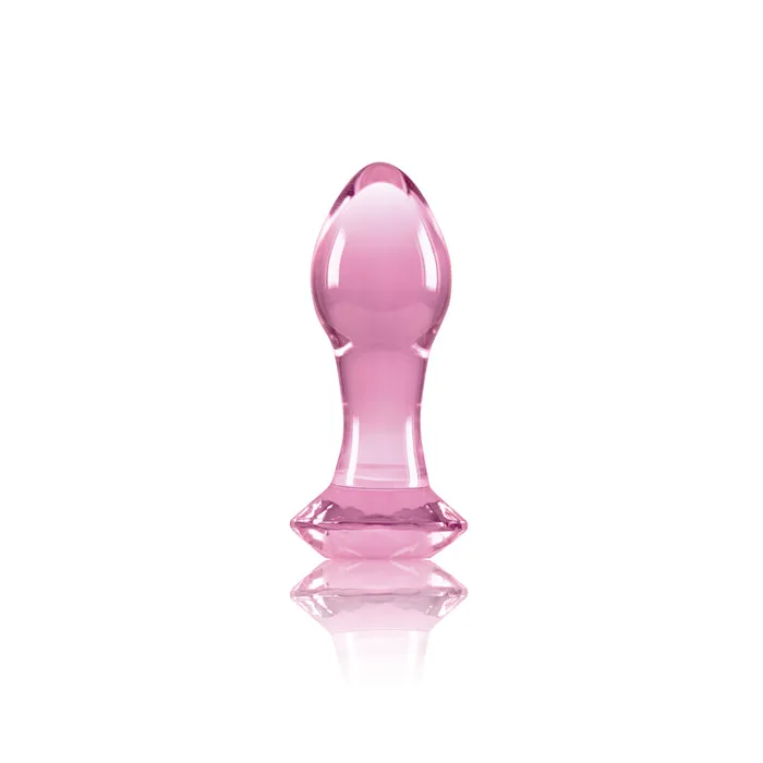ShhhWndsr Anal Crystal Gem 9 cm Glass Butt Plug Pink