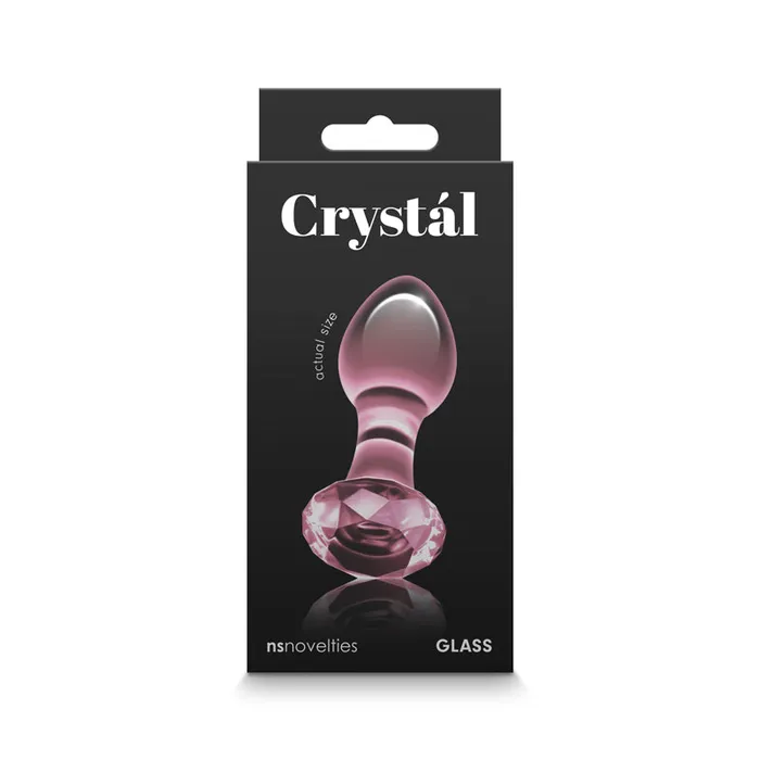 ShhhWndsr Anal Crystal Gem 9 cm Glass Butt Plug Pink