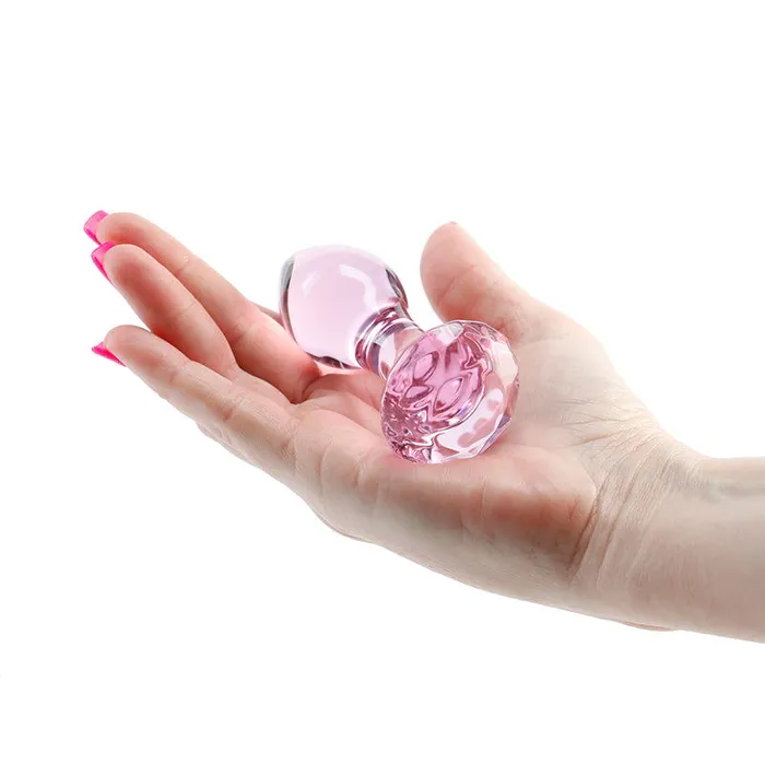 ShhhWndsr Anal Crystal Gem 9 cm Glass Butt Plug Pink