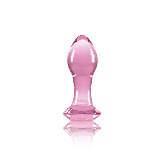 ShhhWndsr Anal Crystal Gem 9 cm Glass Butt Plug Pink