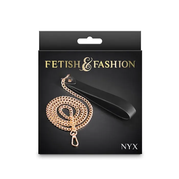 ShhhWndsr Anal Fetish Fashion Nyx Leash Rose Gold with Black Hand Strap