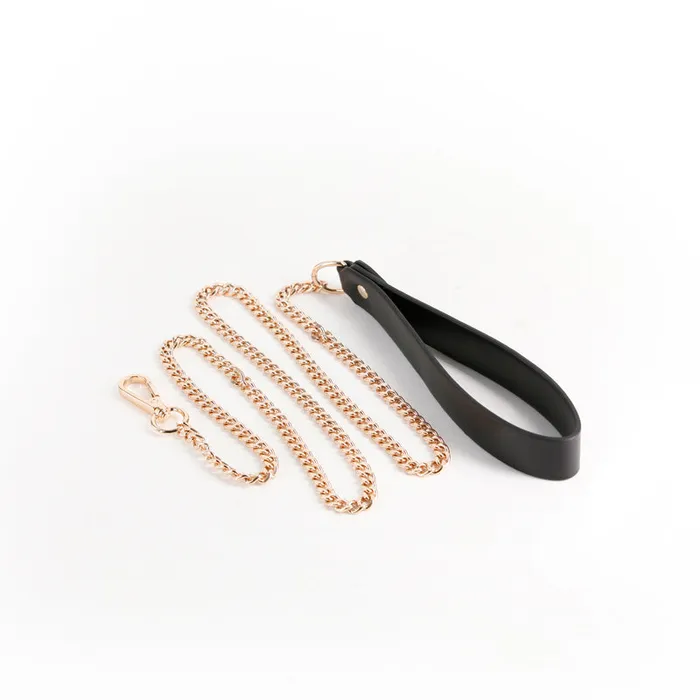 ShhhWndsr Anal Fetish Fashion Nyx Leash Rose Gold with Black Hand Strap