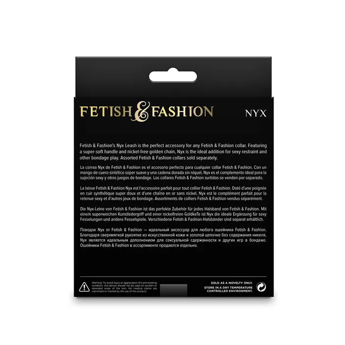 ShhhWndsr Anal Fetish Fashion Nyx Leash Rose Gold with Black Hand Strap