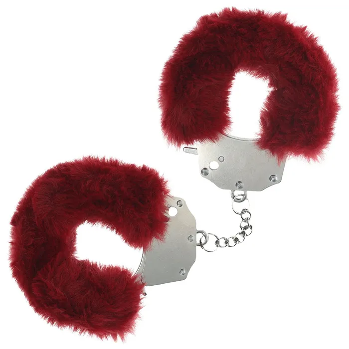 ShhhWndsr Couples OUCH HeavyDuty Fluffy Cuffs Burgundy