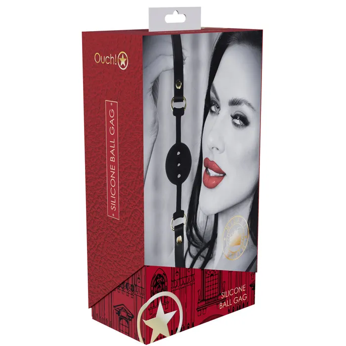 ShhhWndsr OUCH Milan Collection Silicone Ball Gag Black Anal ShhhWndsr OUCH Milan Collection Silicone Ball Gag Black Anal