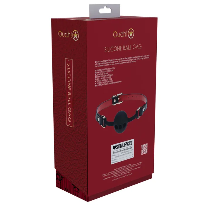 ShhhWndsr OUCH Milan Collection Silicone Ball Gag Black Anal ShhhWndsr OUCH Milan Collection Silicone Ball Gag Black Anal