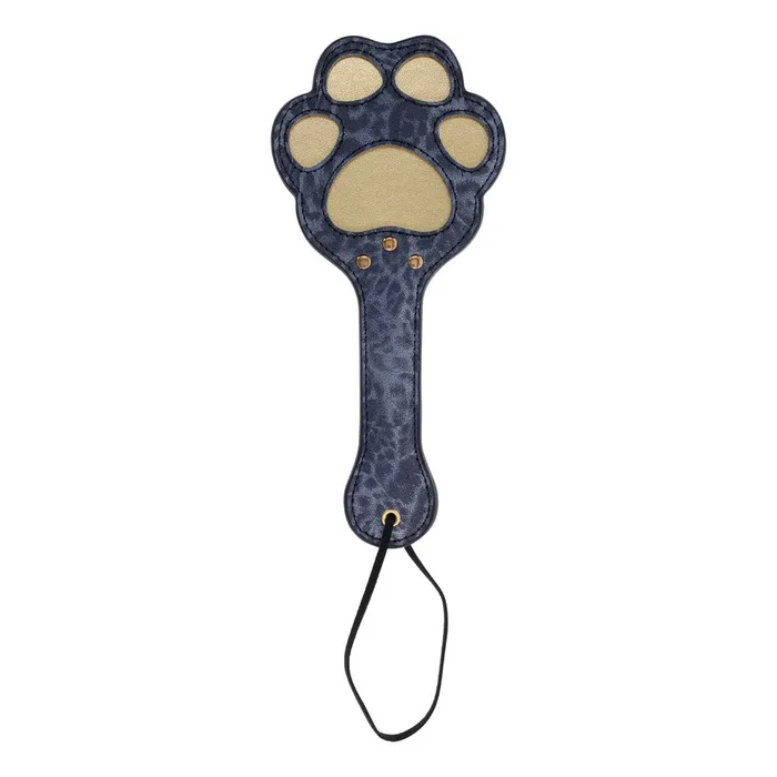 ShhhWndsr Vibrators Cougar Navy Gold Spanking Paw Print Paddle