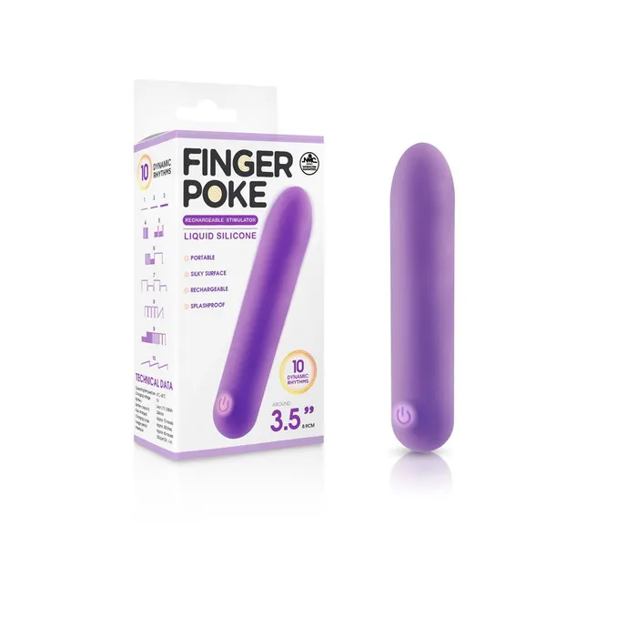 ShhhWndsr Vibrators Finger Poke 9cm Rechargeable Bullet Vibe Purple