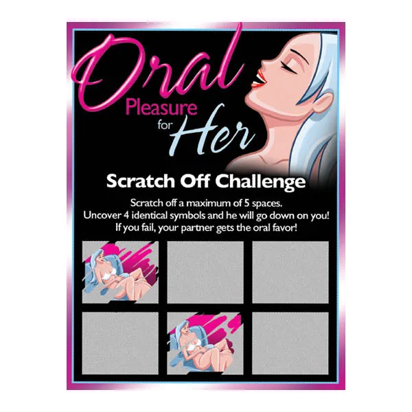 ShhhWndsr Vibrators Sexy Scratchie Oral Pleasure Scratch Card B
