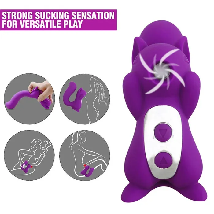 Silicone Seduction Vibrators Squirrel Clit Sucker and Vibrator Silicone Seduction Vibrators Squirrel Clit Sucker and Vibrator