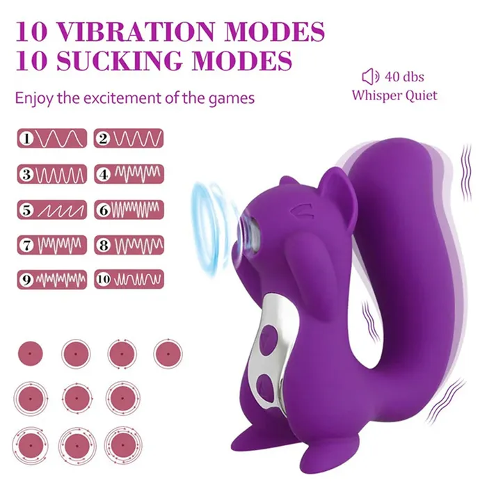 Silicone Seduction Vibrators Squirrel Clit Sucker and Vibrator Silicone Seduction Vibrators Squirrel Clit Sucker and Vibrator