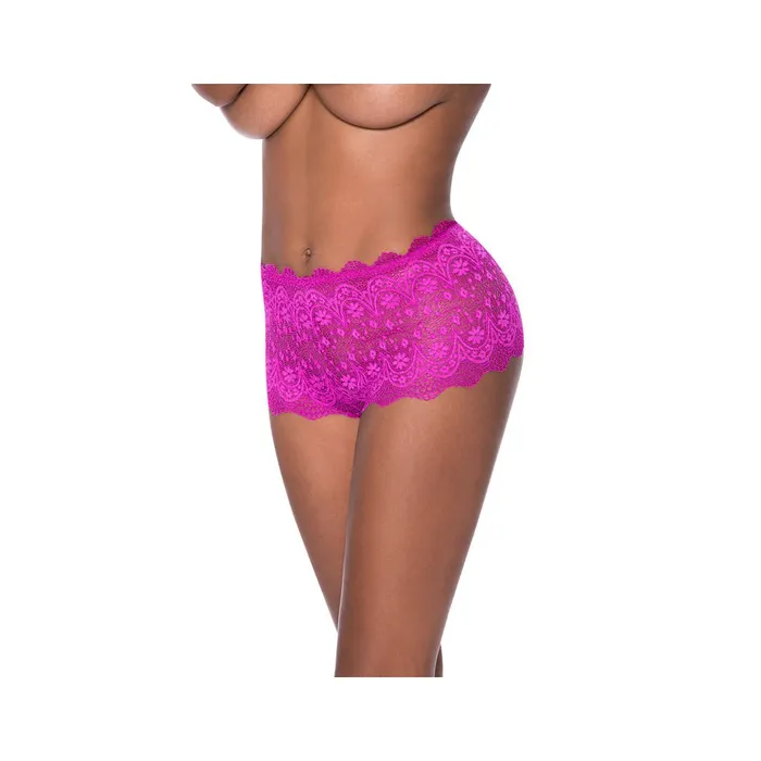 Split Crotch Lace Boy Short Raspberry SM Fairvillacom Couples