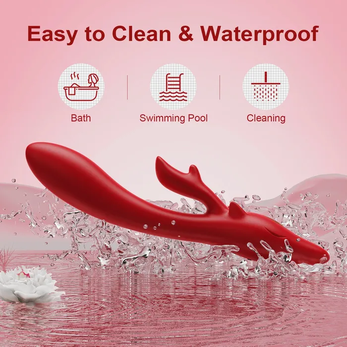Thrusting G Spot Vibrator Adult Toys for Women 2 in 1 Dildo Vibrator with 10 Powerful Vibrating ModesWomen Sex Toys Rabbit Vibrator Adult Sex Toys KERERO Female Sex Toys