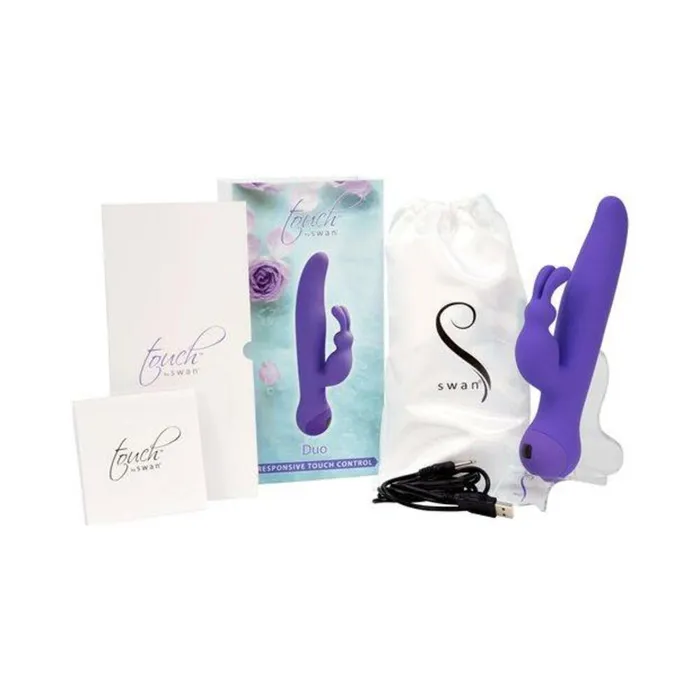 Touch By Swan Duo Rabbit Style Vibrator Purple Fairvillacom Vibrators