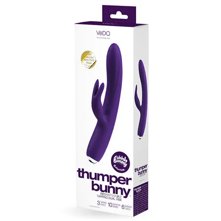 VeDO Thumper Bunny Rechargeable Dual Vibe Deep Purple Fairvillacom Vibrators VeDO Thumper Bunny Rechargeable Dual Vibe Deep Purple Fairvillacom Vibrators