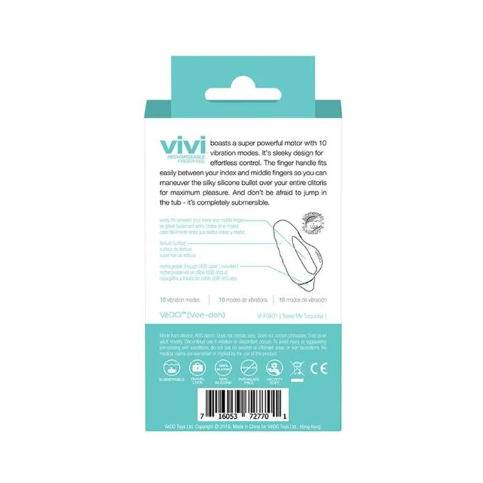 Vedo Vivi Rechargeable Finger Vibe Tease Me Turquoise Fairvillacom Vibrators Vedo Vivi Rechargeable Finger Vibe Tease Me Turquoise Fairvillacom Vibrators