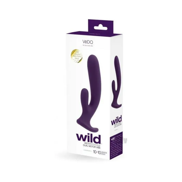 Vedo Wild Rechargeable Dual Vibe Purple Fairvillacom Vibrators