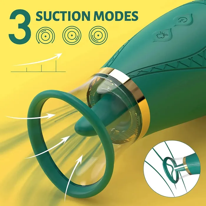 Vibrator with licking and sucking features for unforgettable orgasms Amovibe Female Sex Toys