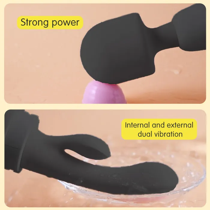 Vibrators Amovibe Wand Vibrator with Rabbit Vibration