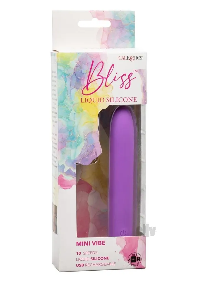 Vibrators Bliss Liquid Silicone Mini Vibe Purple Fairvillacom