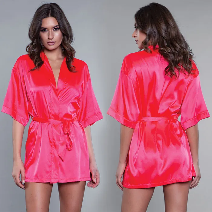 Vibrators Fairvillacom BeWicked Satin RobeHot Pink XLarge