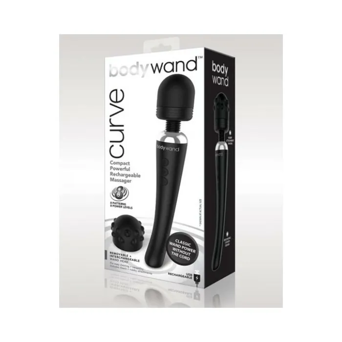 Vibrators Fairvillacom Bodywand Curve Rechargeable Black