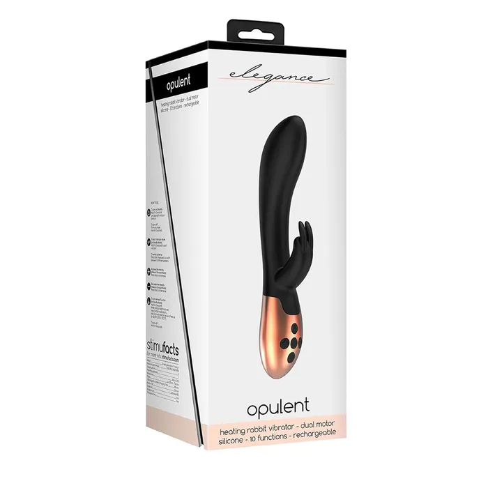 Vibrators Fairvillacom Elegance Heating Rabbit Vibrator Opulent Black