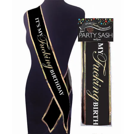 Vibrators Fairvillacom Its My Fucking Birthday Sash