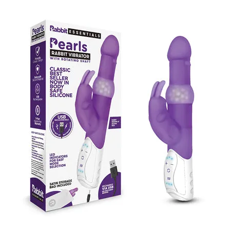 Vibrators Fairvillacom Pearls Rabbit Vibrator Purple