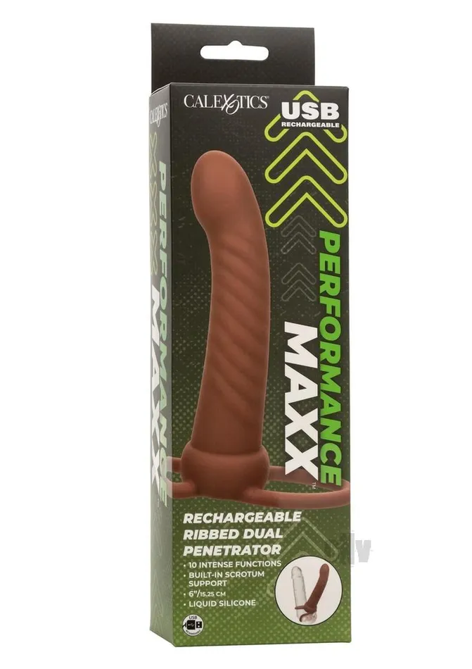 Vibrators Fairvillacom Performance Maxx Recharge Rib Dp Brown