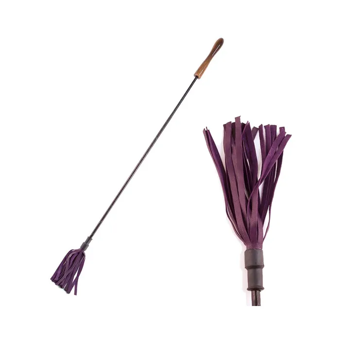Vibrators Fairvillacom Rouge Riding Crop With Rounded Wooden Handle Purple