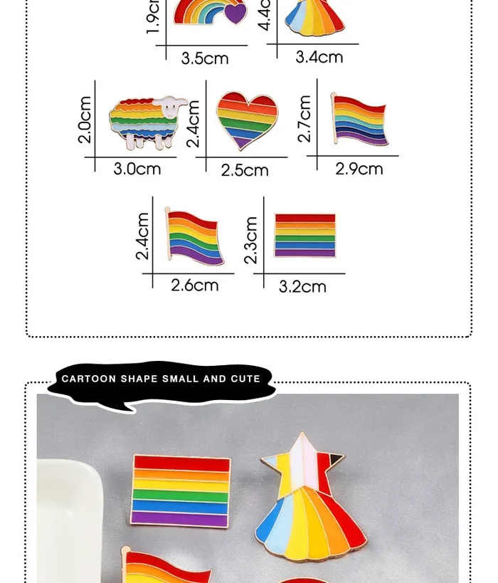 Vibrators ShhhOb LGBT Pride lapel badges 7 assorted styles Vibrators ShhhOb LGBT Pride lapel badges 7 assorted styles