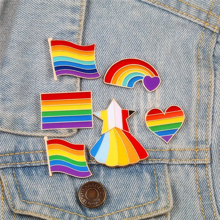 Vibrators ShhhOb LGBT Pride lapel badges 7 assorted styles Vibrators ShhhOb LGBT Pride lapel badges 7 assorted styles