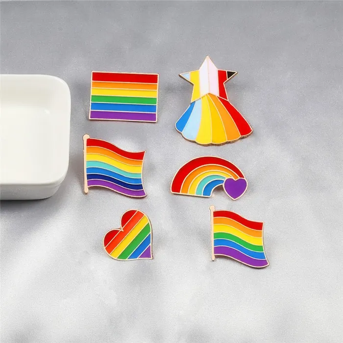 Vibrators ShhhOb LGBT Pride lapel badges 7 assorted styles Vibrators ShhhOb LGBT Pride lapel badges 7 assorted styles