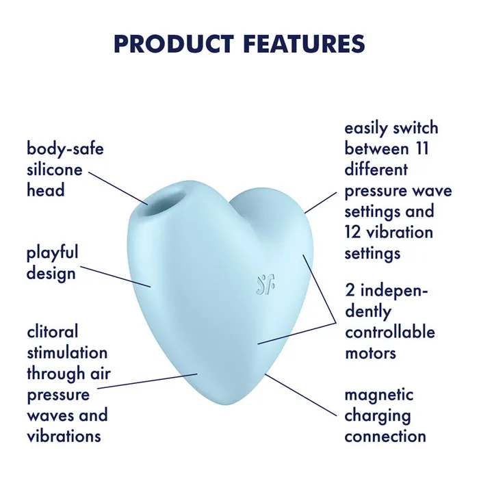 Vibrators ShhhWndsr Satisfyer Cutie Heart USB Rechargeable Air Pulsation Stimulator with Vibration Vibrators ShhhWndsr Satisfyer Cutie Heart USB Rechargeable Air Pulsation Stimulator with Vibration