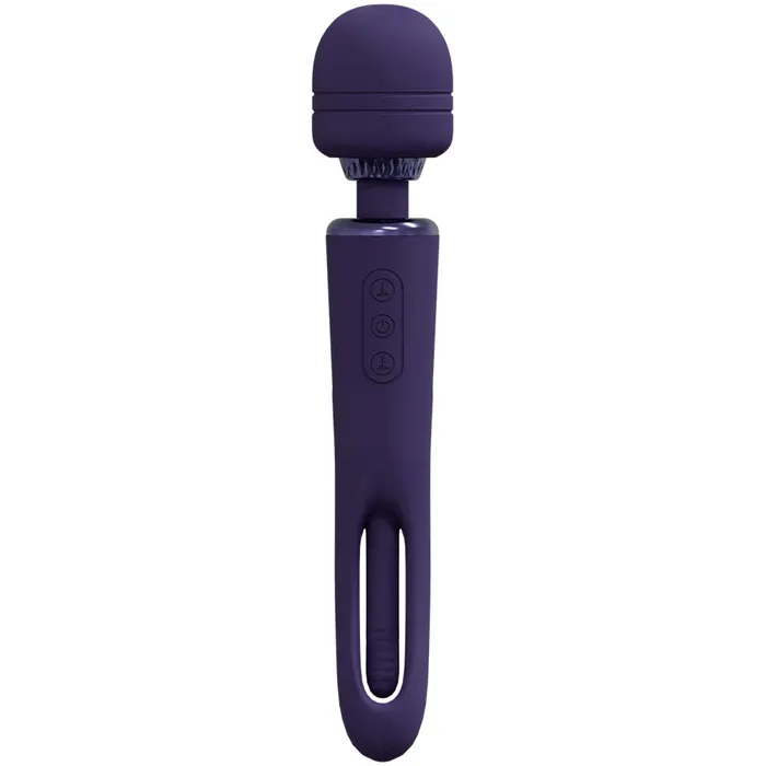 Vibrators ShhhWndsr VIVE Kiku Double End Wand Vibrator Purple